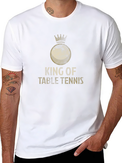 King of Table Tennis Black Graphic Tee