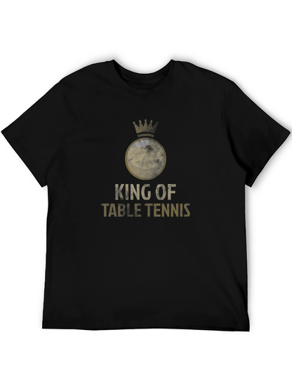 King of Table Tennis Black Graphic Tee