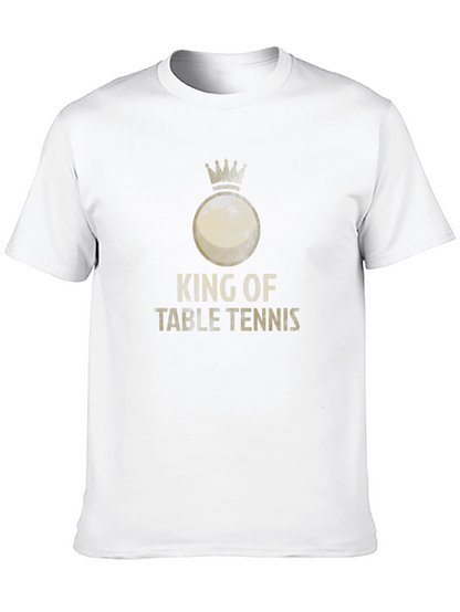 King of Table Tennis Black Graphic Tee