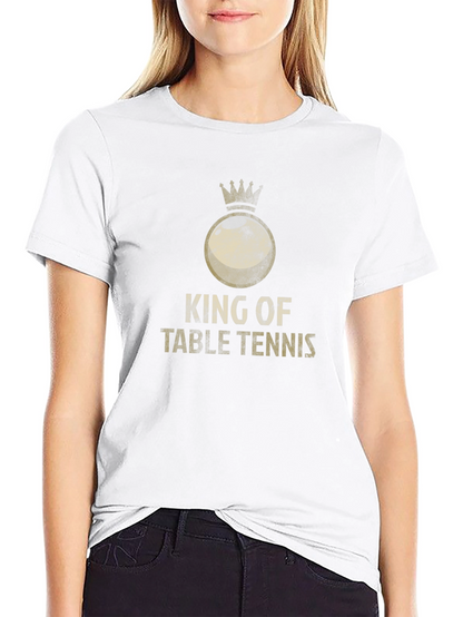 King of Table Tennis Black Graphic Tee