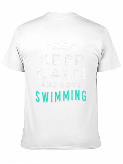 Keep Calm & Love Swimming T-Shirt - Relaxed Fit