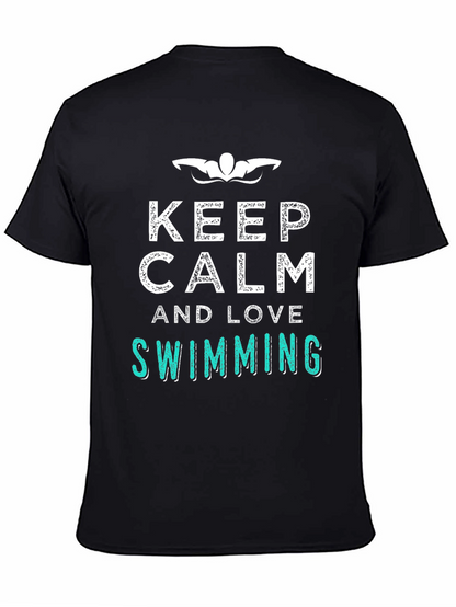 Keep Calm & Love Swimming T-Shirt - Relaxed Fit