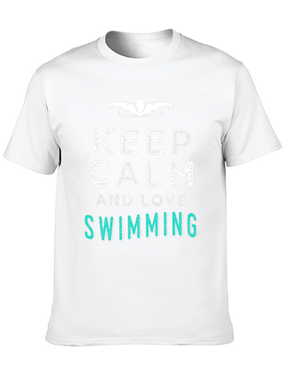 Keep Calm & Love Swimming T-Shirt - Relaxed Fit