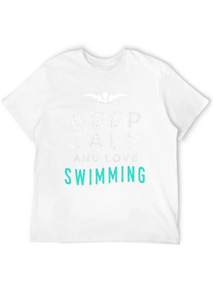 Keep Calm & Love Swimming T-Shirt - Relaxed Fit