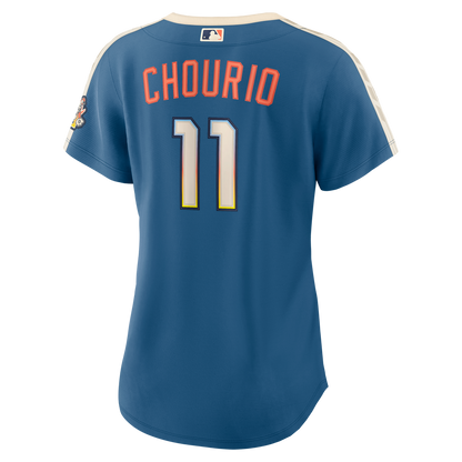Jackson Chourio Milwaukee Brewers Nike Women's 2026 City Connect Stadium Jersey - Mineral Blue