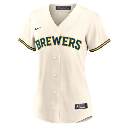 Jackson Chourio Milwaukee Brewers Nike Women's Home Replica Jersey - Cream