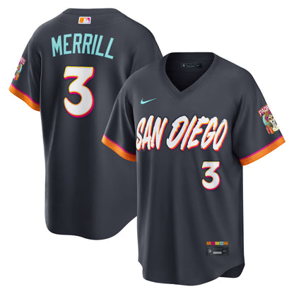 Jackson Merrill San Diego Padres Nike 2026 City Connect Stadium Jersey - Obsidian