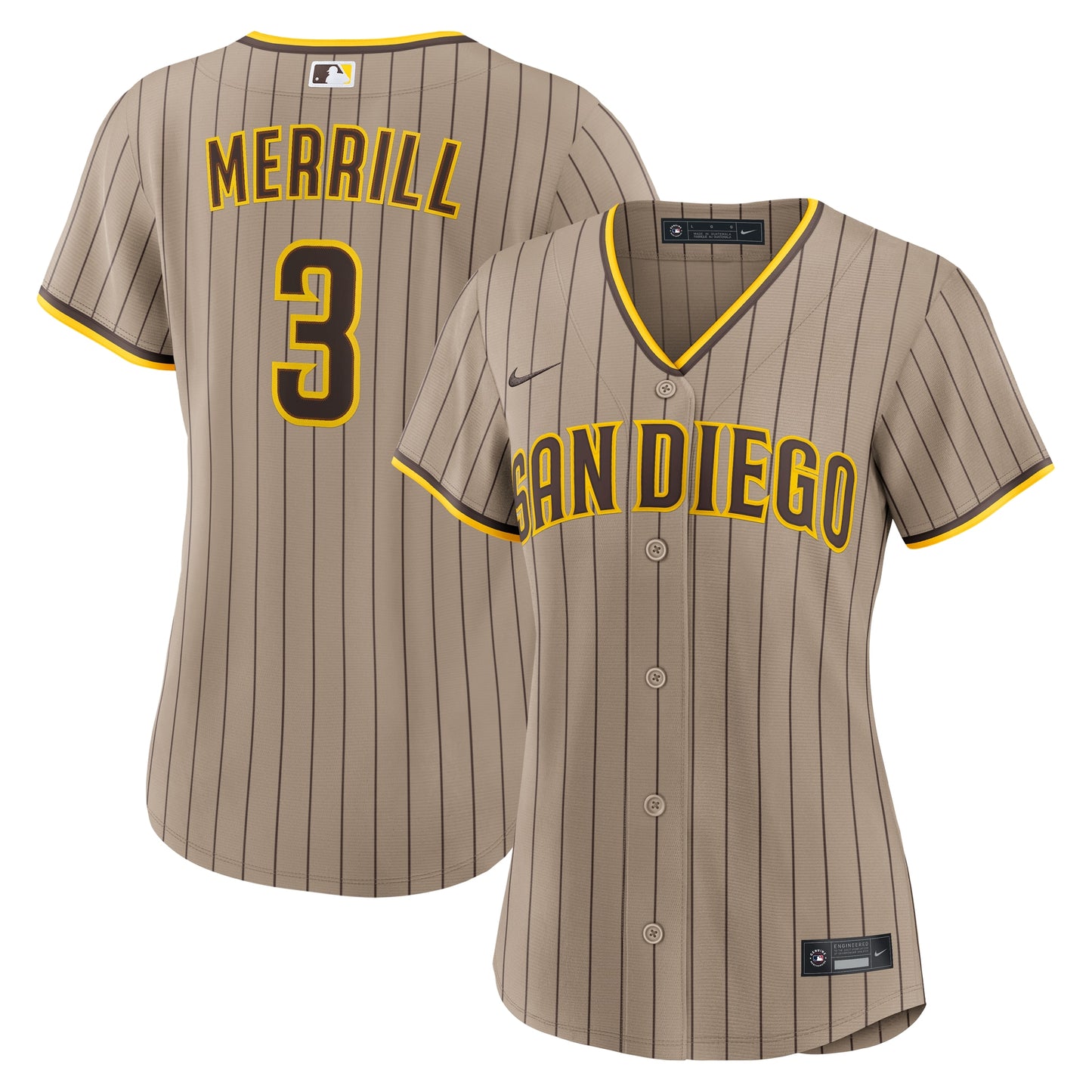 Jackson Merrill San Diego Padres Nike Women's Replica Jersey - Sand