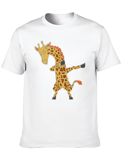 Dabbing Giraffe Graphic Tee - Black