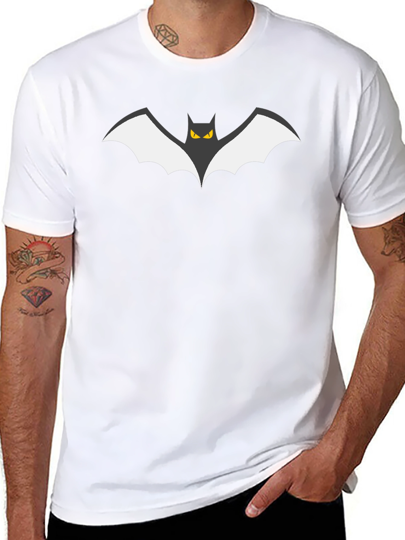 Bat Graphic Tee - Soft Cotton Comfort