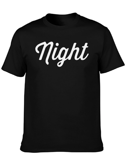 Night Script Black T-Shirt