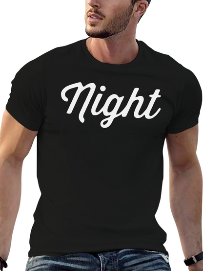Night Script Black T-Shirt