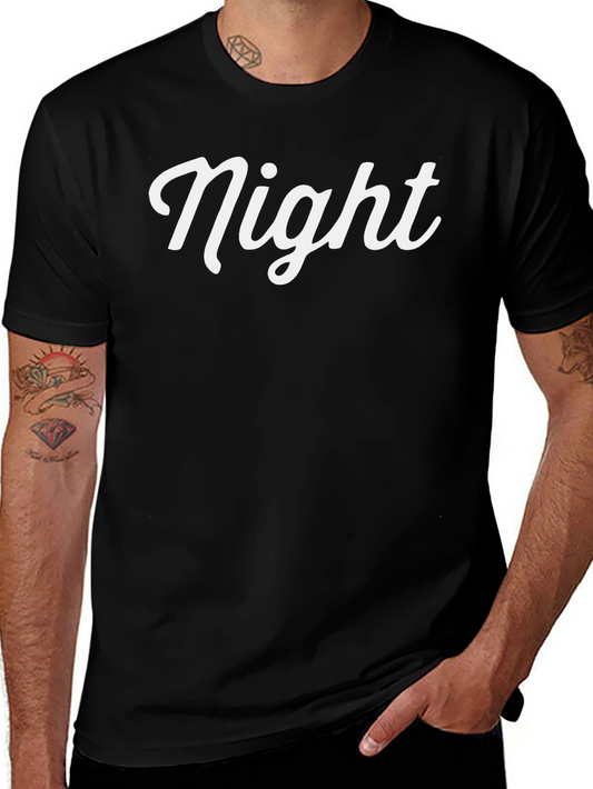 Night Script Black T-Shirt