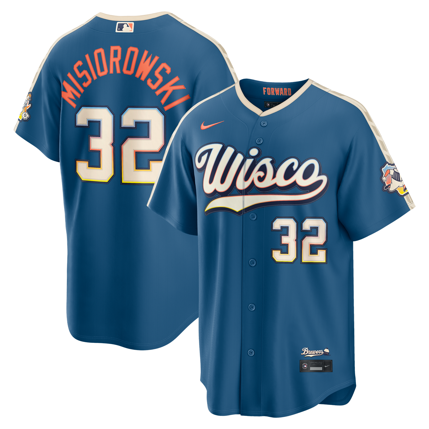 Jacob Misiorowski Milwaukee Brewers Nike 2026 City Connect Stadium Jersey - Mineral Blue