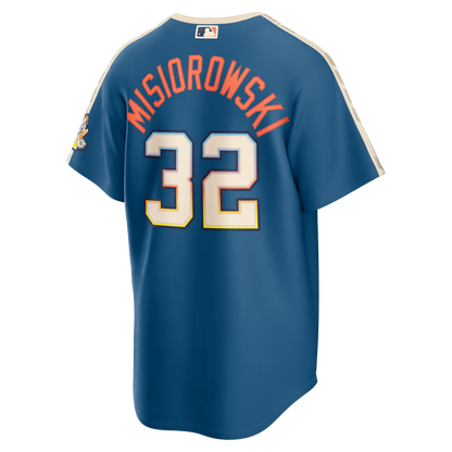Jacob Misiorowski Milwaukee Brewers Nike 2026 City Connect Stadium Jersey - Mineral Blue