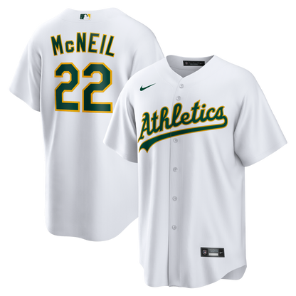 Jeff McNeil Athletics Nike Home Replica Jersey - White