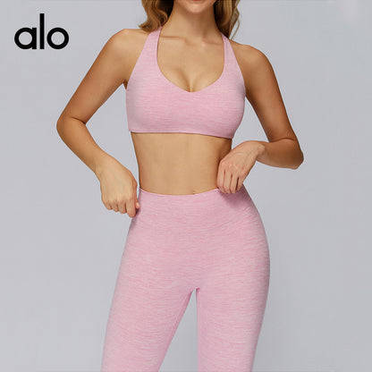 Aloyoga Beading Yoga Bra - Outdoor Back-Fitting Fitness Tight Casual Sports Underwear