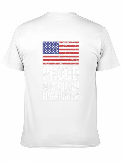 Proud American Firefighter Graphic T-Shirt
