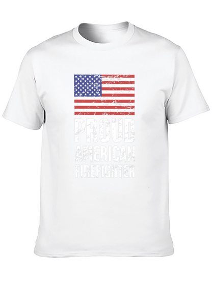 Proud American Firefighter Graphic T-Shirt