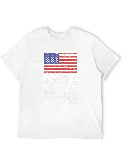 Proud American Firefighter Graphic T-Shirt