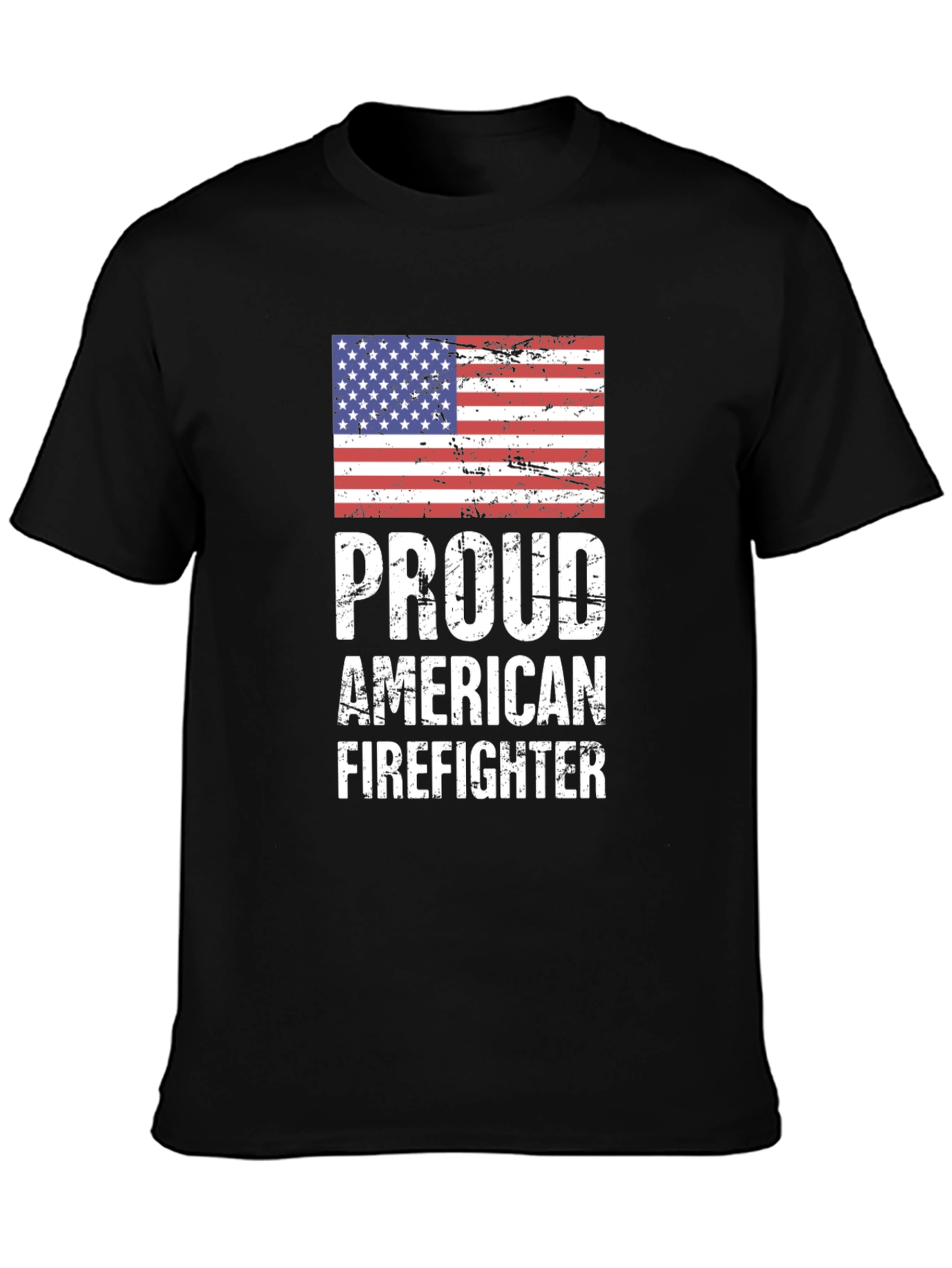 Proud American Firefighter Graphic T-Shirt