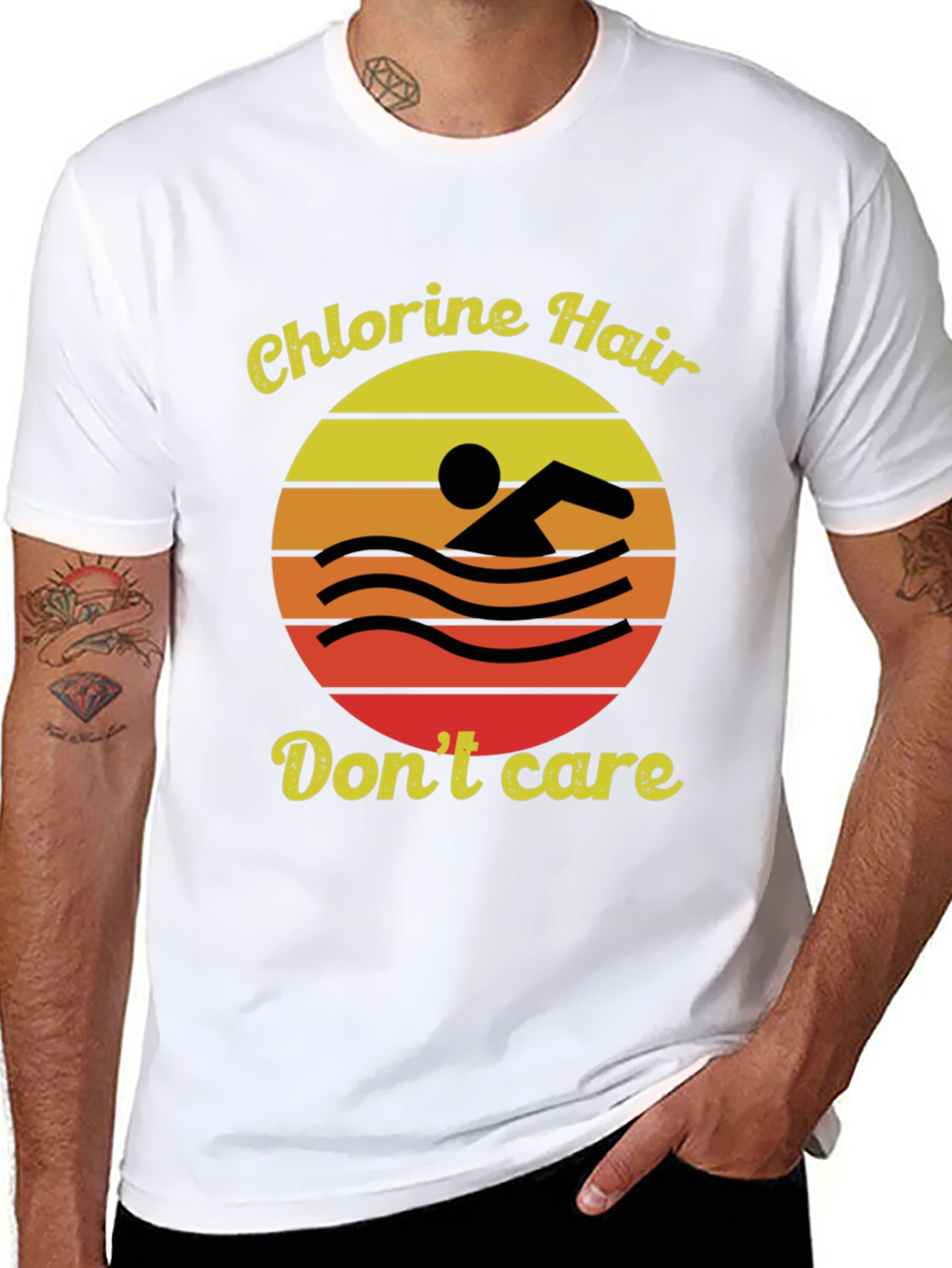 Chlorine Hair Dont Care Graphic Tee