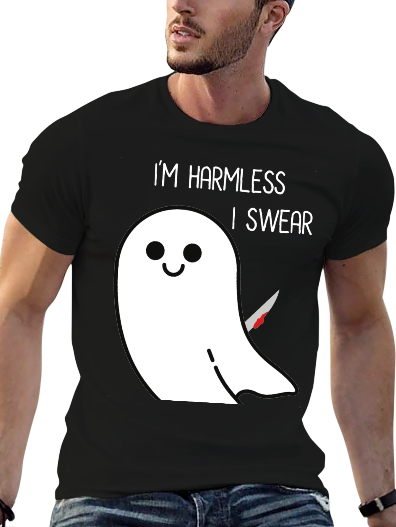 Harmless Ghost Graphic T-Shirt