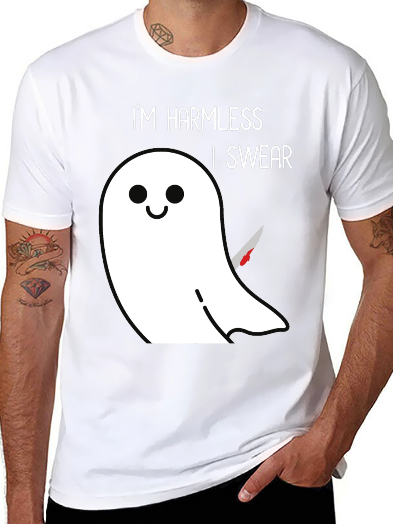 Harmless Ghost Graphic T-Shirt