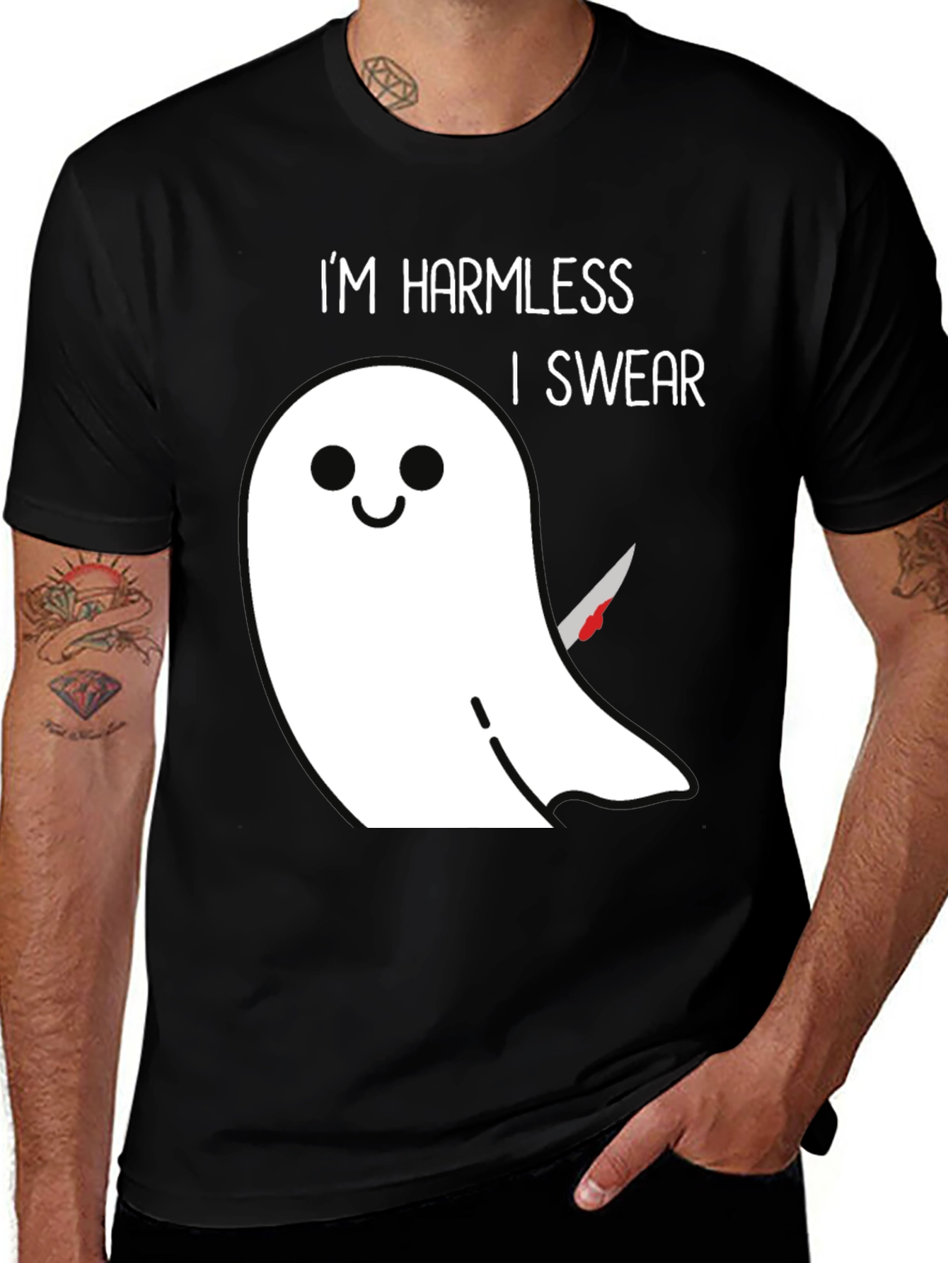 Harmless Ghost Graphic T-Shirt