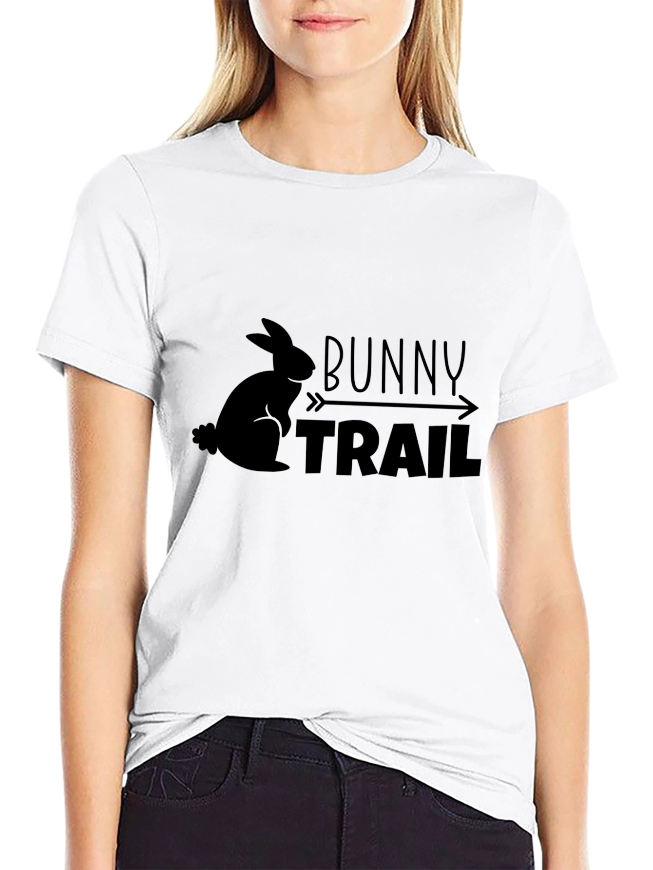 Bunny Trail Graphic T-Shirt - Black