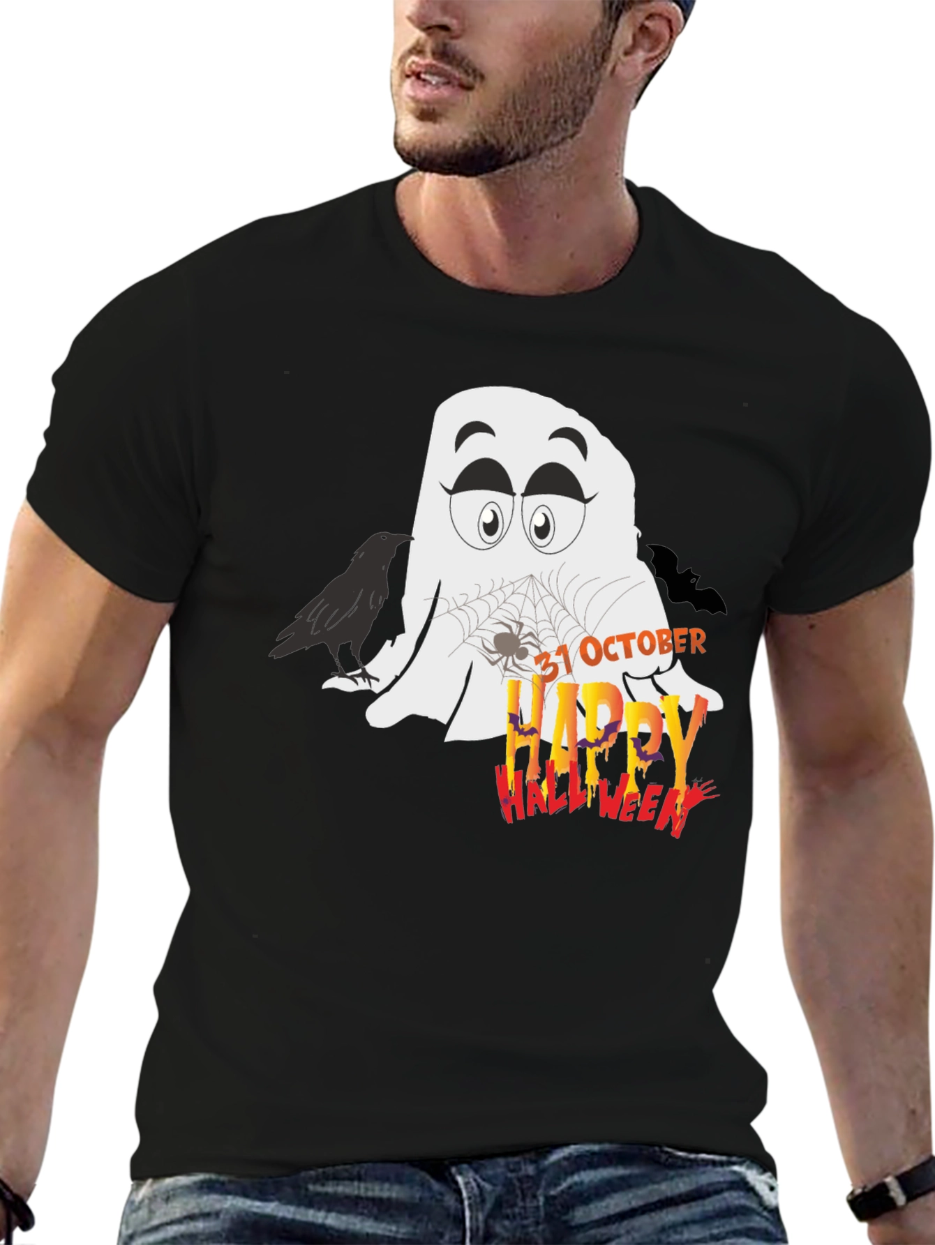 Halloween Ghost T-Shirt - 31 October Spooky Season Tee