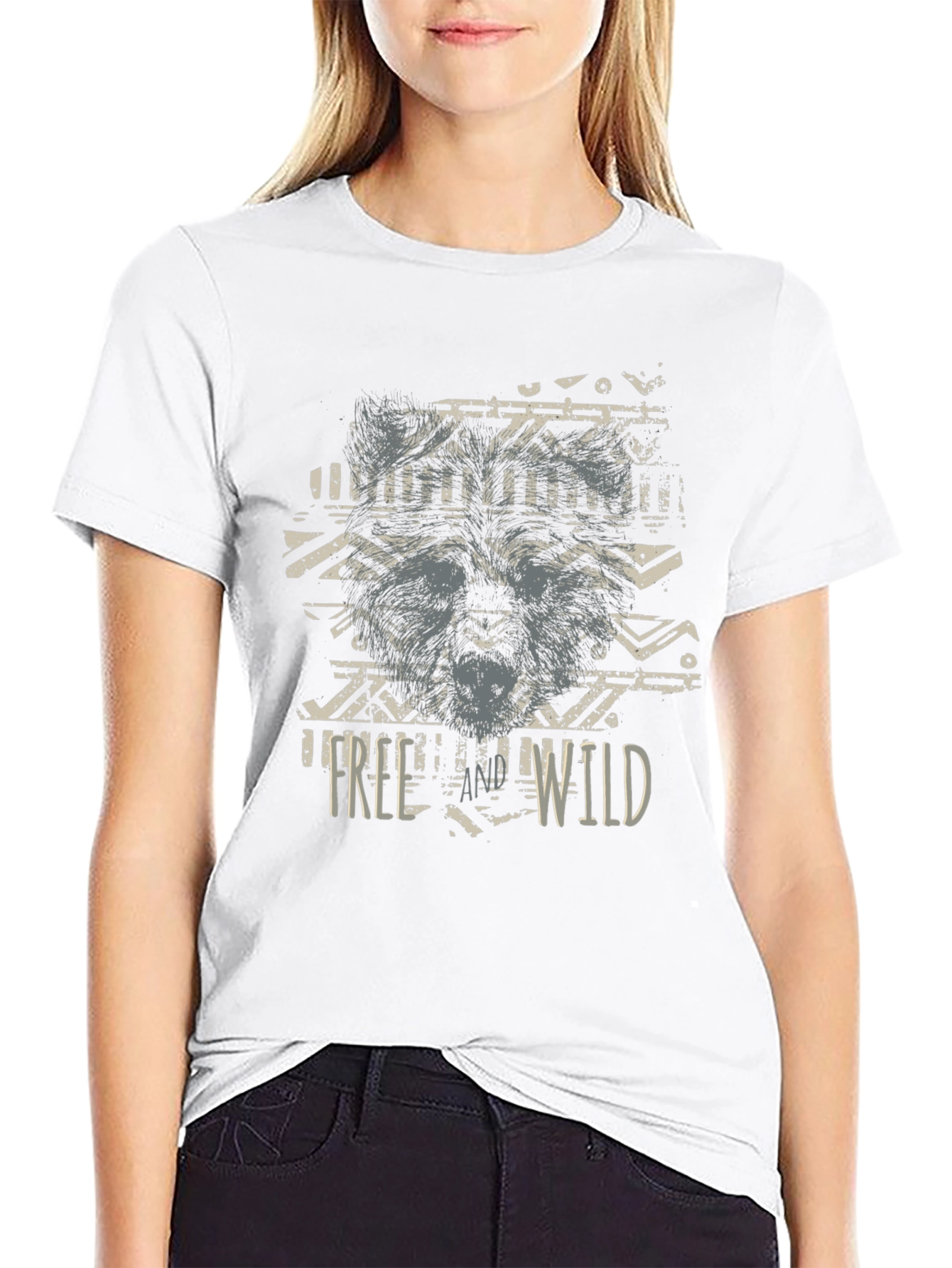 Mens Free Wild Graphic T-Shirt