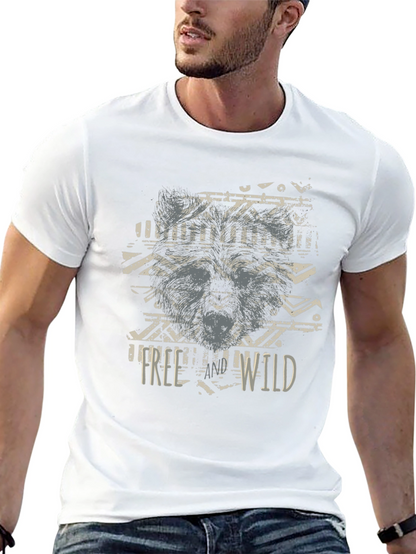 Mens Free Wild Graphic T-Shirt