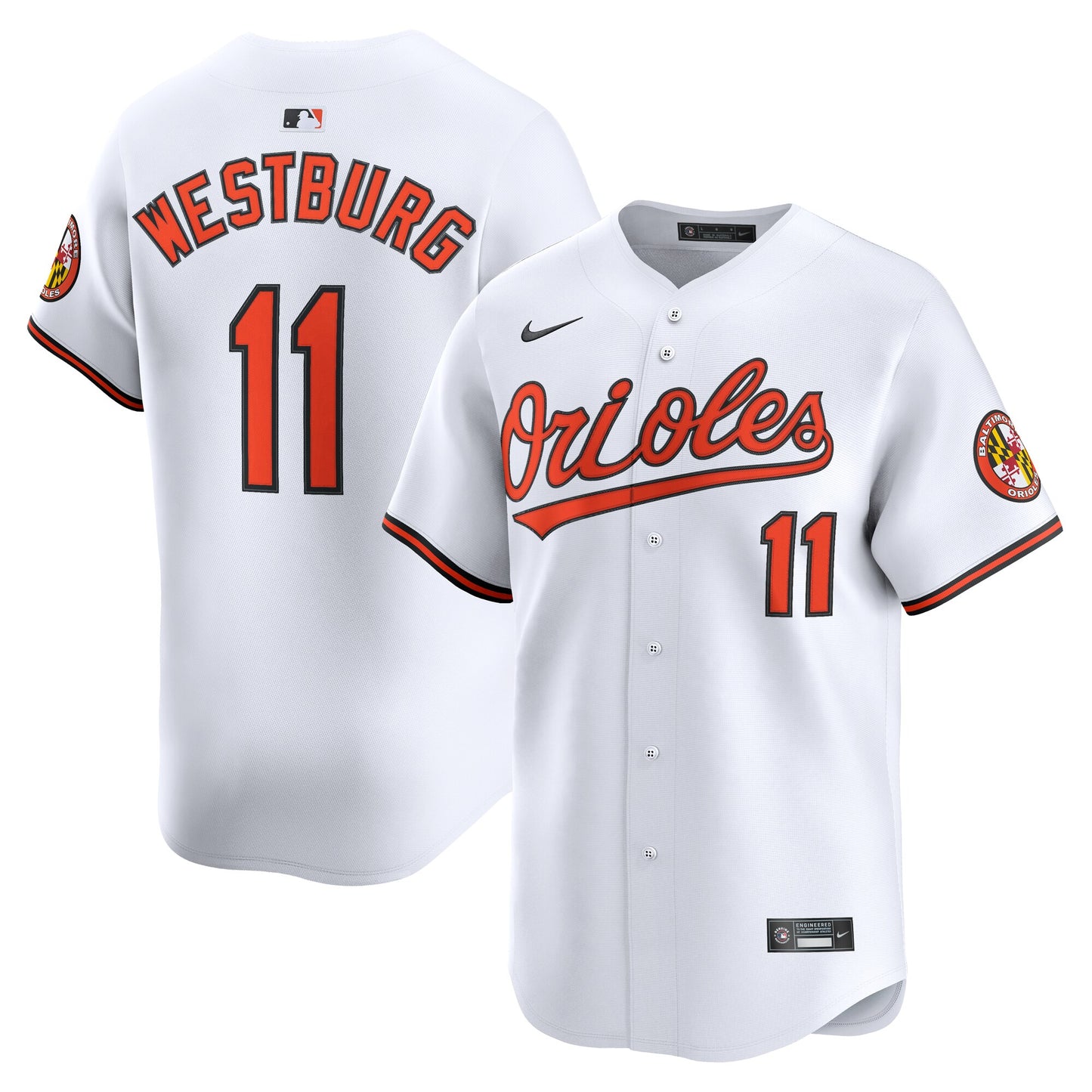 Jordan Westburg Baltimore Orioles Nike Home Limited Player Jersey - White