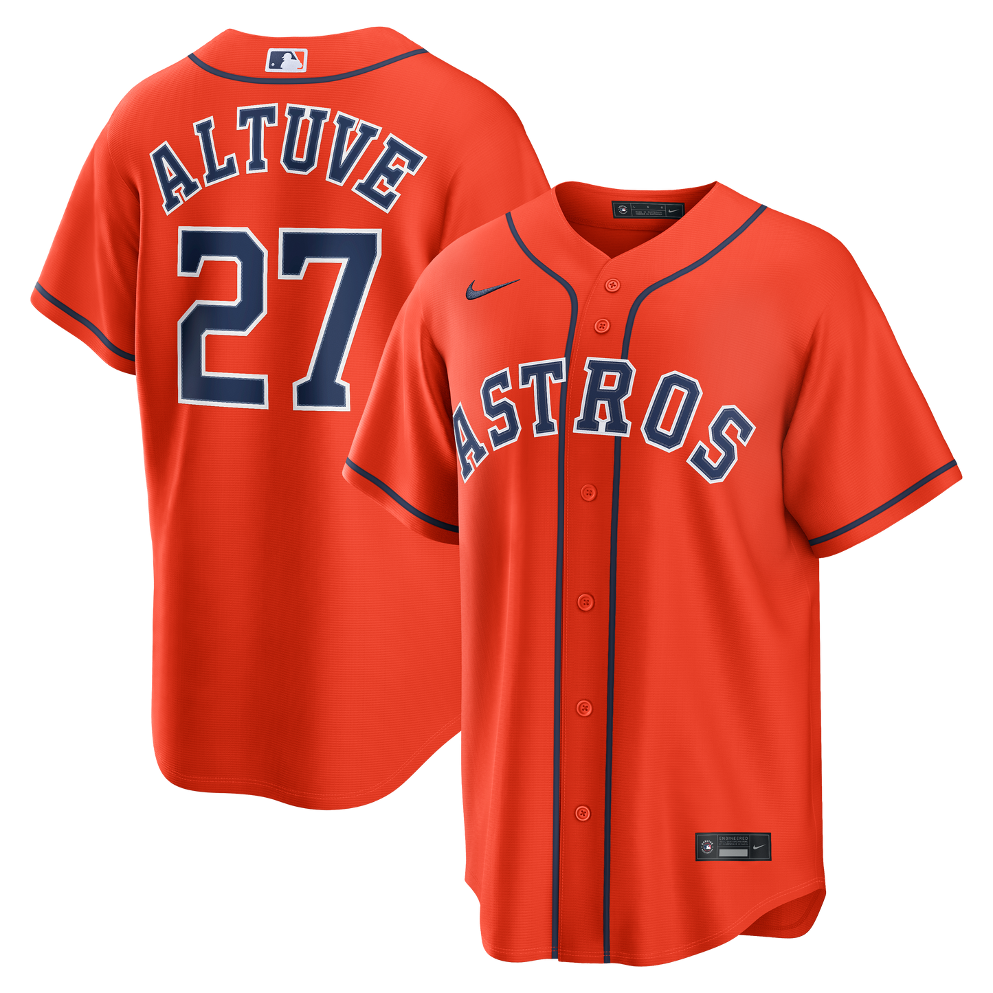 Jose Altuve Houston Astros Nike Alternate Replica Jersey - Orange