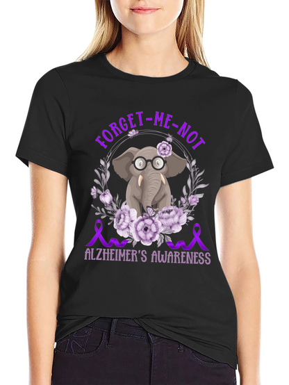 Alzheimers Awareness Elephant T-Shirt
