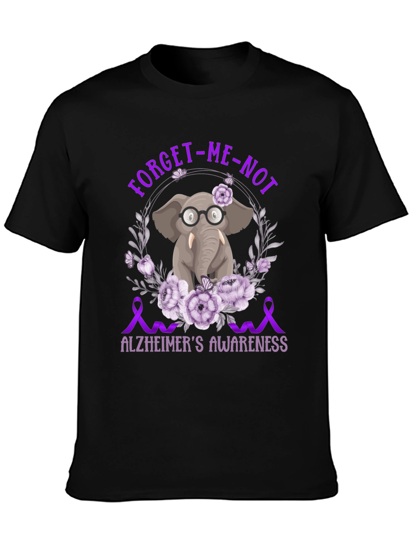 Alzheimers Awareness Elephant T-Shirt