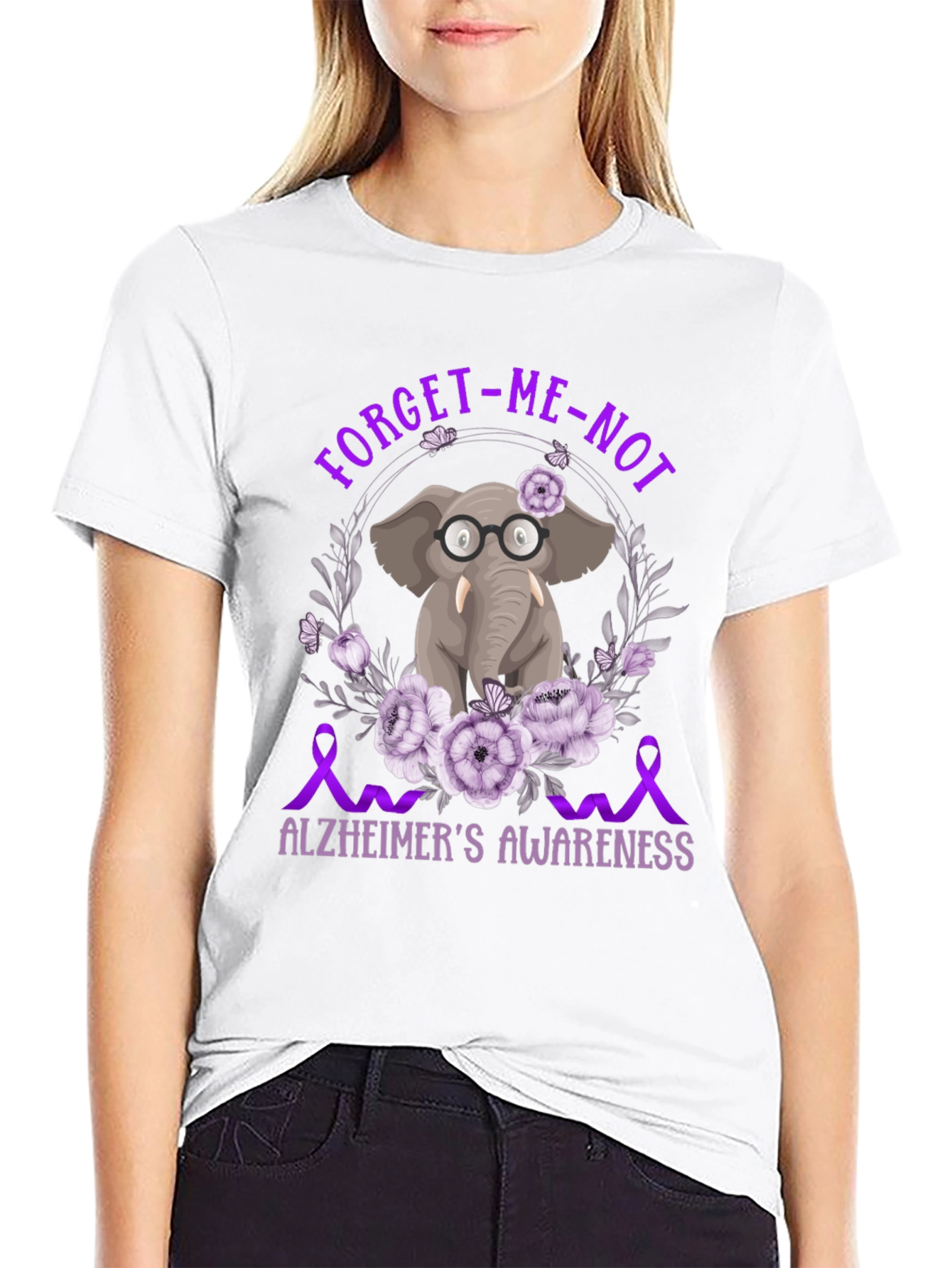Alzheimers Awareness Elephant T-Shirt