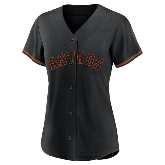 Jose Altuve Houston Astros Profile Women's Plus Size Player Name &amp;amp; Number Fashion Jersey - Black