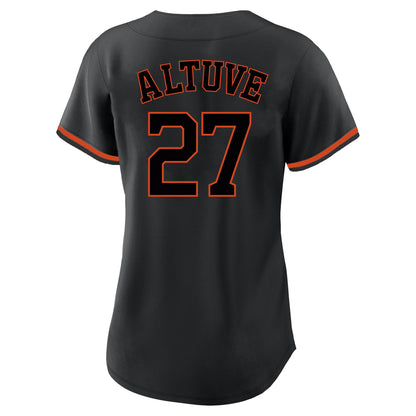 Jose Altuve Houston Astros Profile Women's Plus Size Player Name &amp;amp; Number Fashion Jersey - Black