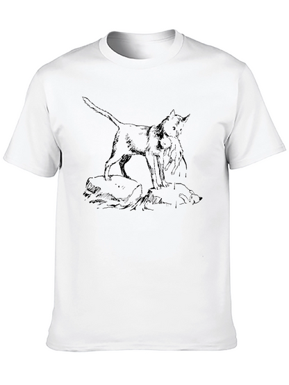 Black Wolf and Cub Graphic Tee