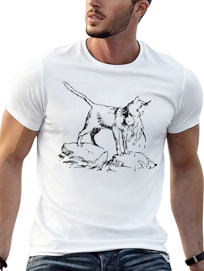 Black Wolf and Cub Graphic Tee