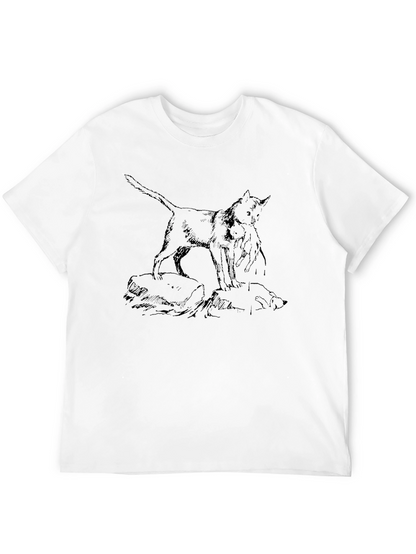 Black Wolf and Cub Graphic Tee