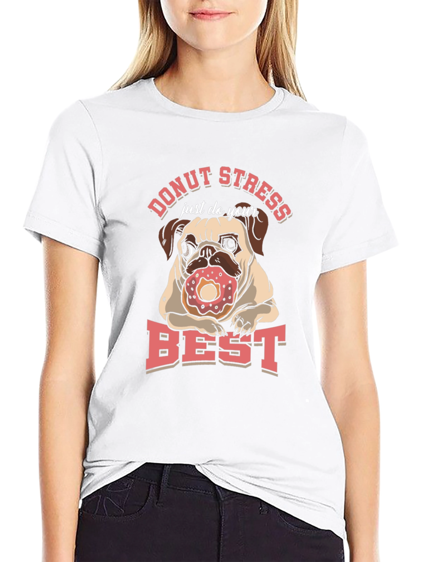 Donut Stress Pug T-Shirt