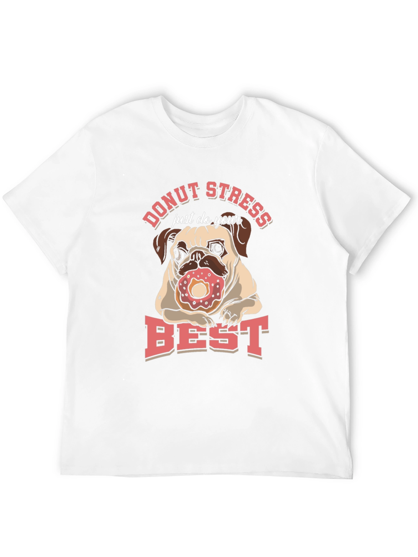 Donut Stress Pug T-Shirt