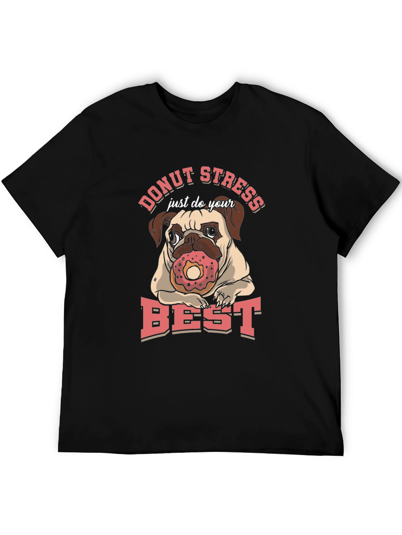 Donut Stress Pug T-Shirt