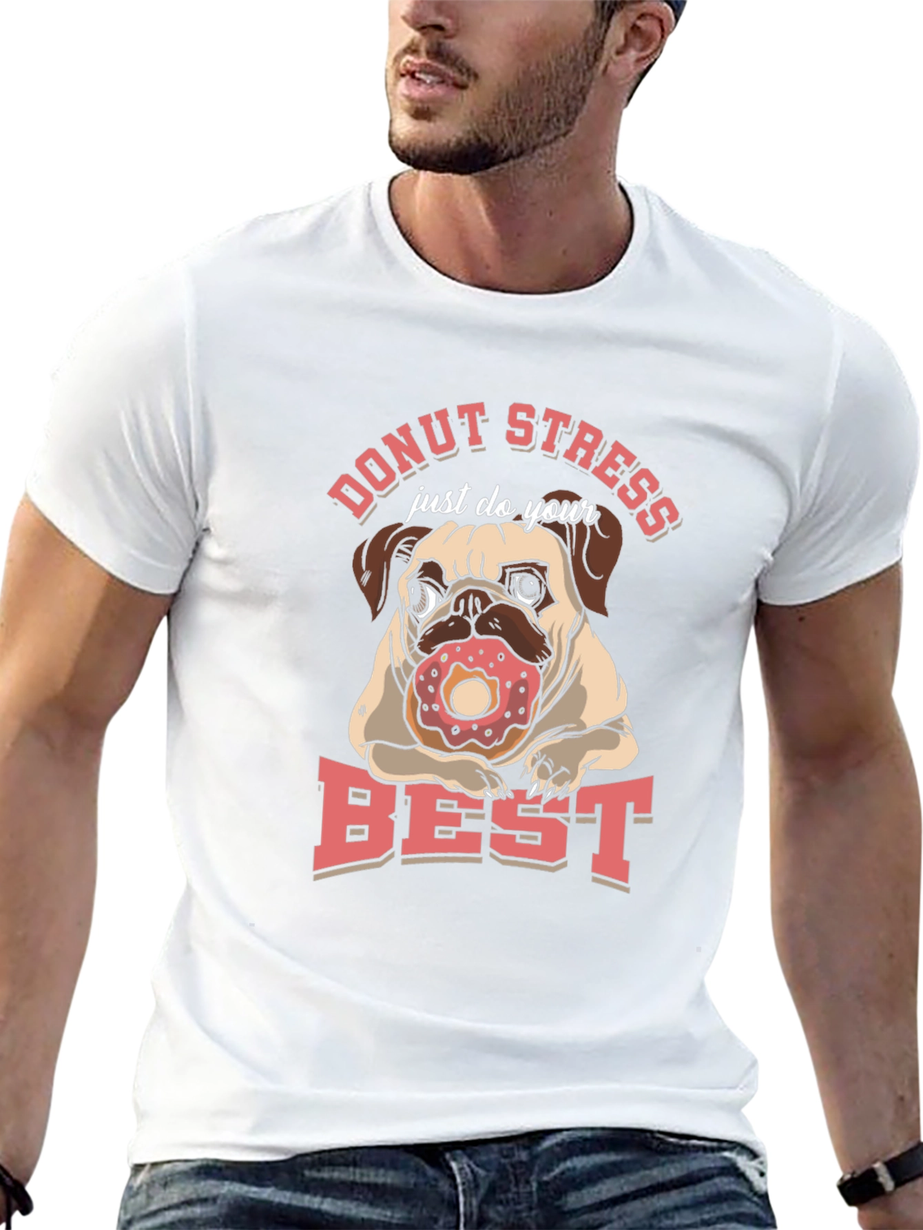 Donut Stress Pug T-Shirt