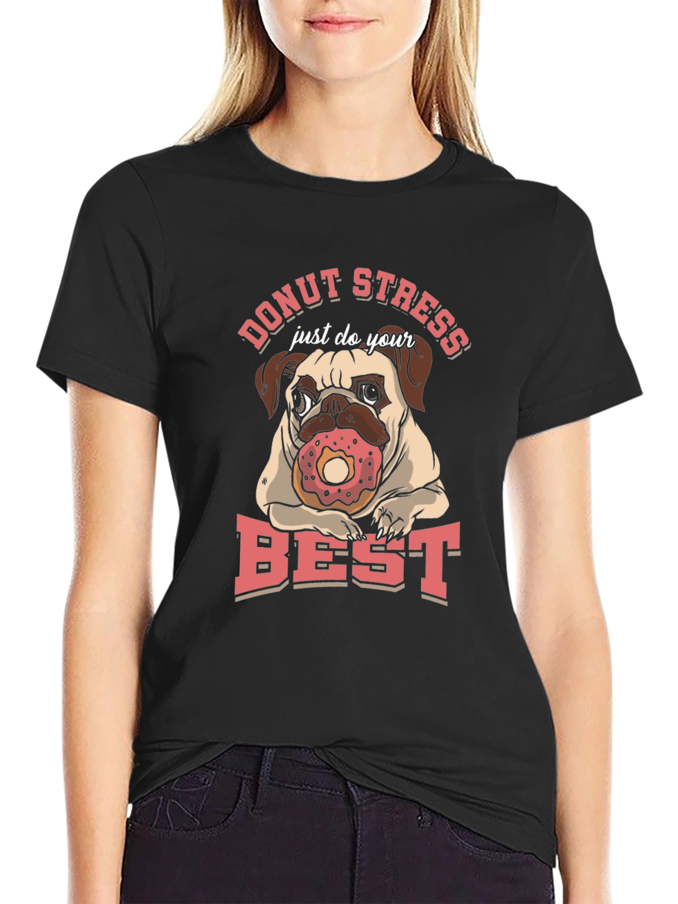 Donut Stress Pug T-Shirt