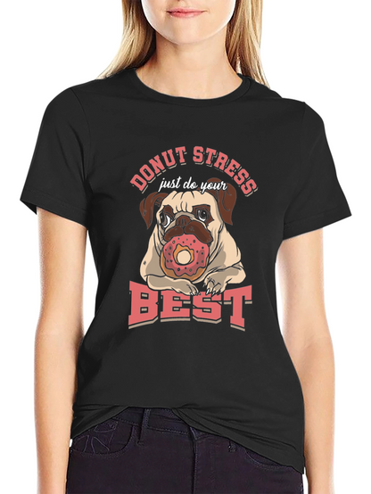 Donut Stress Pug T-Shirt