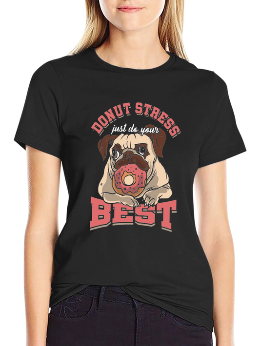 Donut Stress Pug T-Shirt